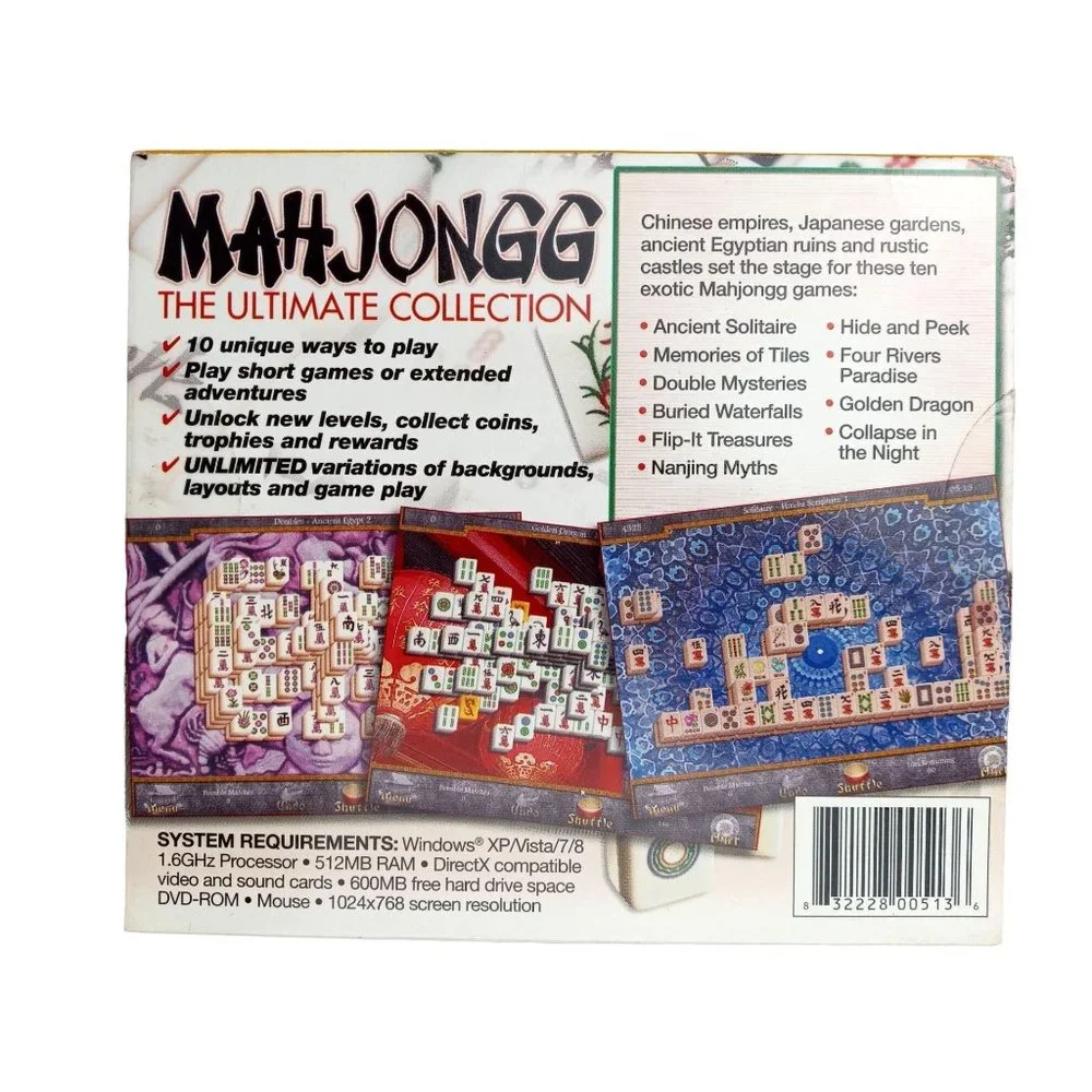 Video Games PC Lot Of 3 Kogi Mahjongg Ultimate Jewel Quest CD ROM 98 XP Vista